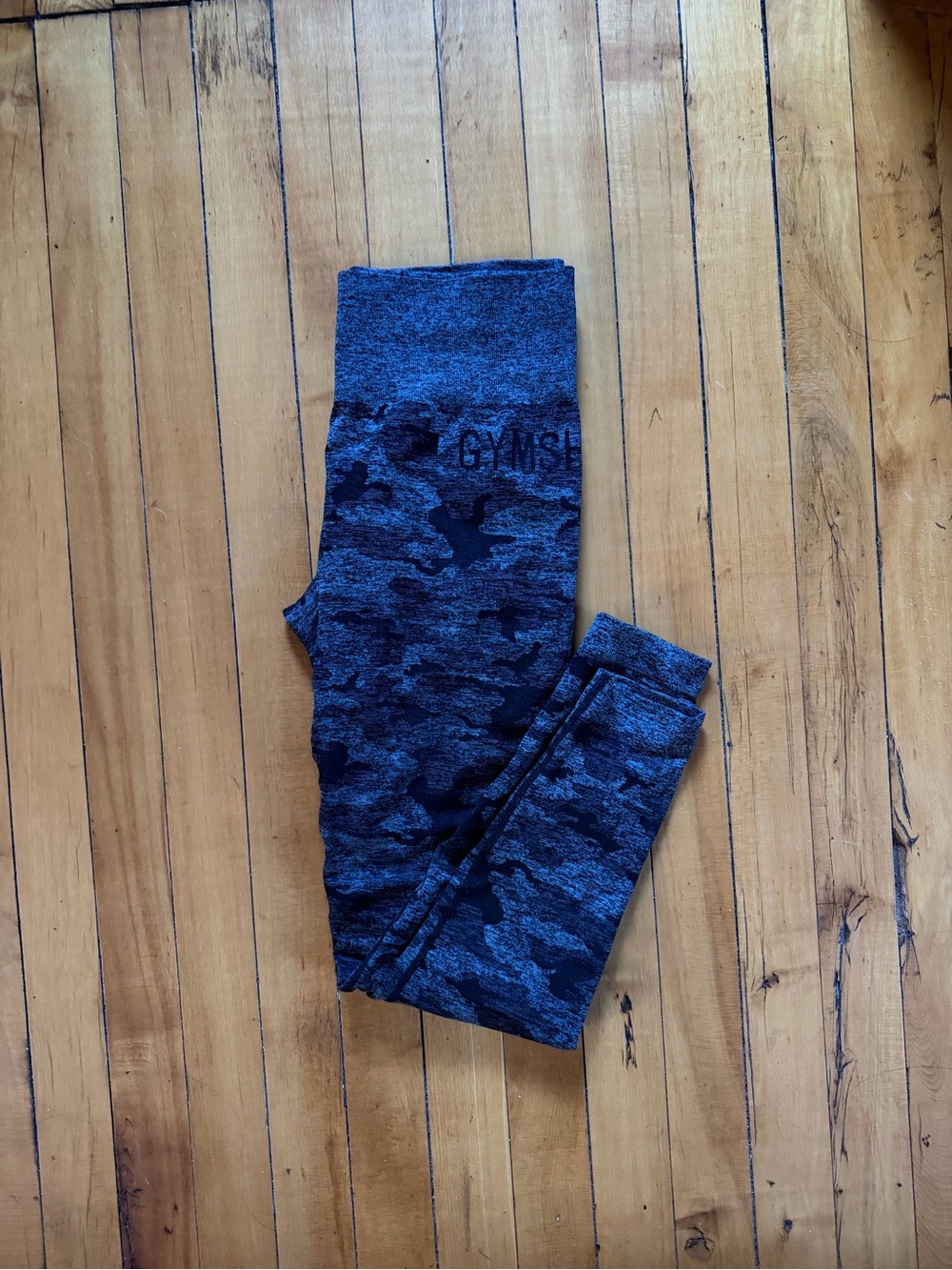 Gymshark Seamless Camo Leggings in Black/Grey